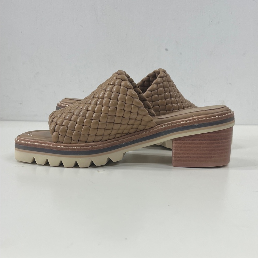 New Bernardo Sylvie Woven Lug Mules in Sand Glove Beige Size 8 - Picture 5 of 11